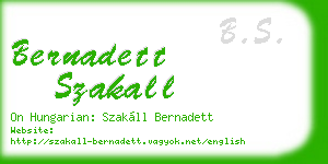 bernadett szakall business card